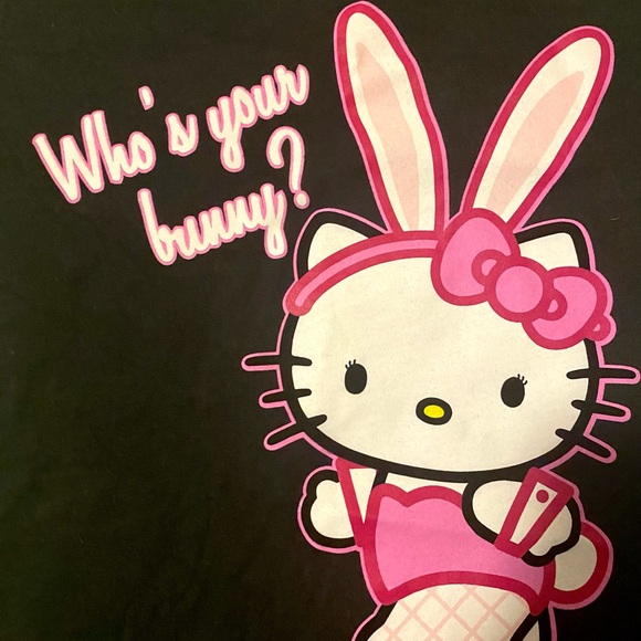 NWOT Sanrio Hello Kitty by DOE Playboy Bunny t-shirt 2007 *rare* - Picture 2 of 5